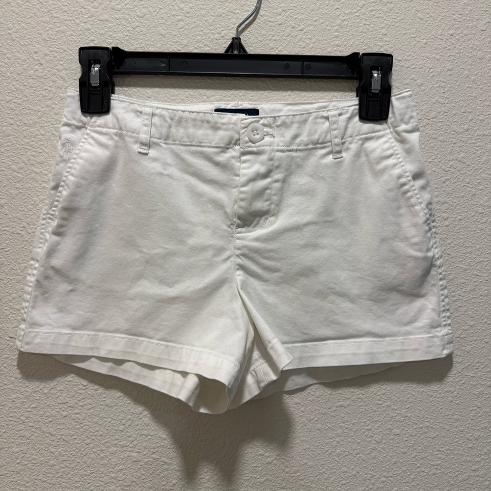 Ralph Lauren Classic Chino White Girl’s Shorts